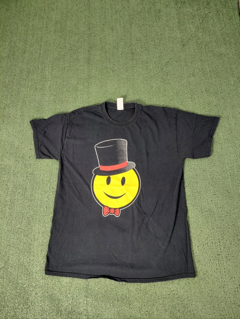 Mr. Henry’s Mercantile Anza California Logo Promo Smiley Face Black T Shirt Sz L